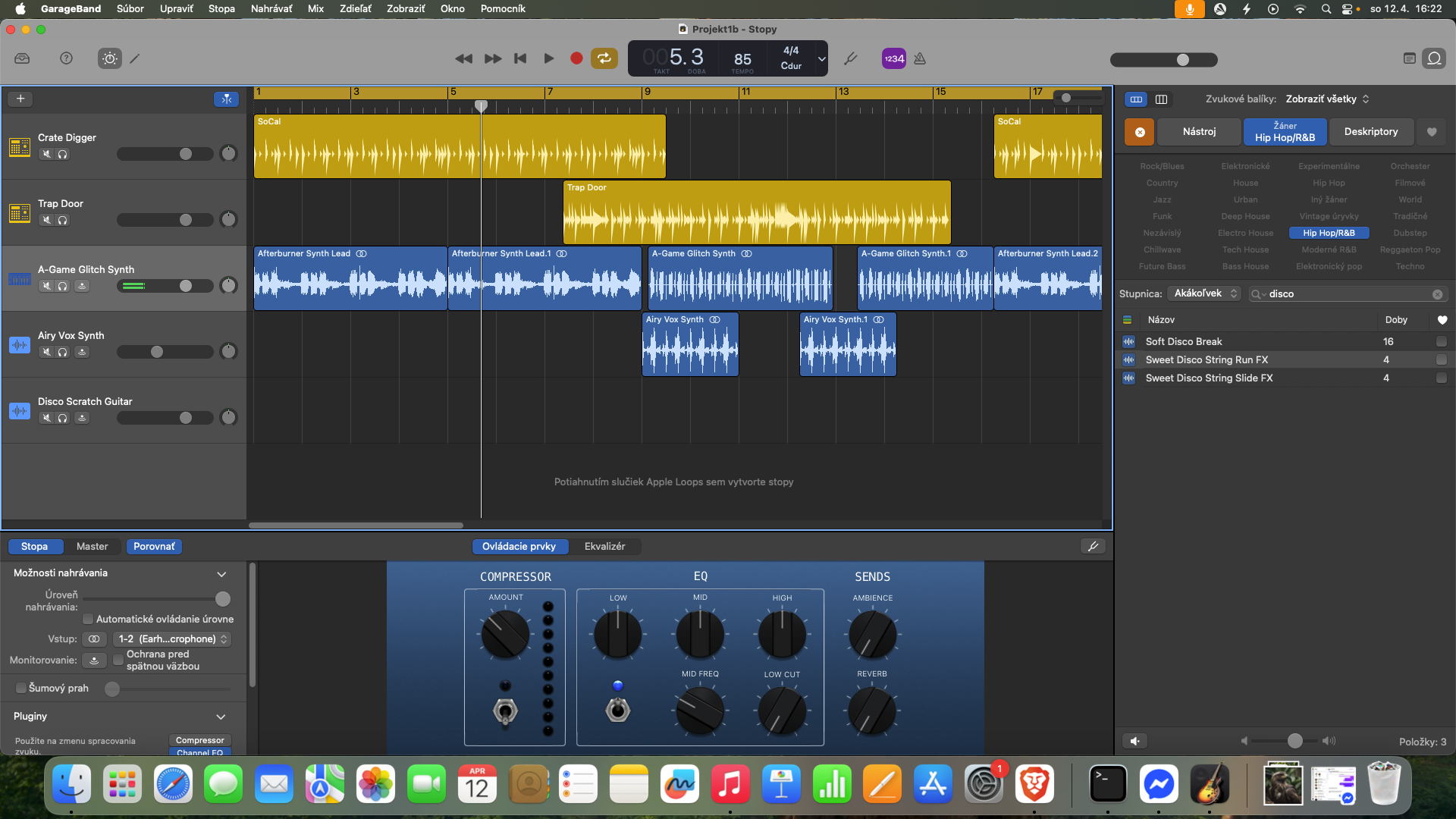 Tak vokálka aj inštrumentálka je hotová, môžete pozerať, či stiahnuť celý zdroják v Garage Band aj Audacity